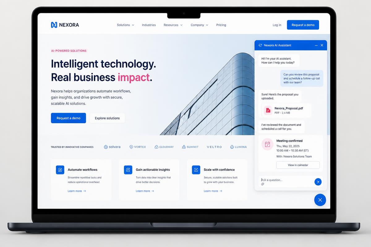 Ferramenta de IA a construir website profissional